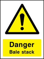 Danger bale stack