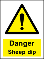 Danger sheep dip