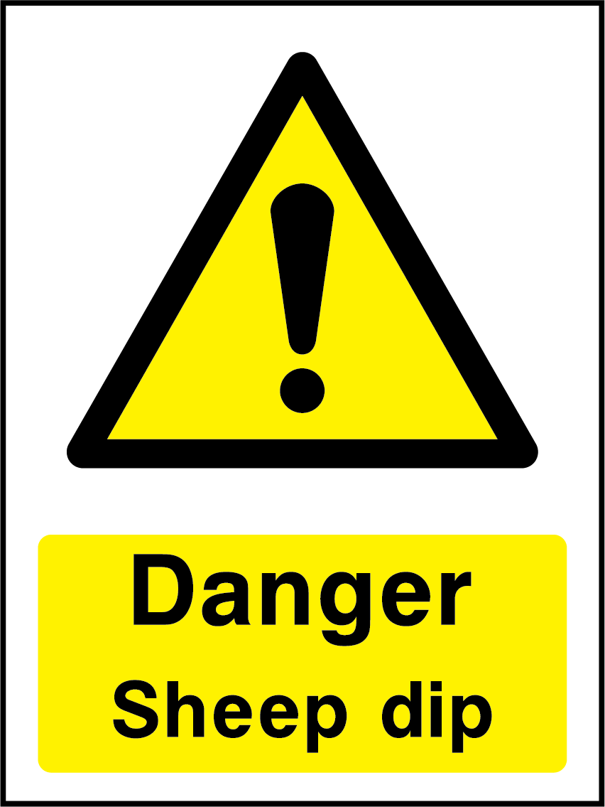 Danger sheep dip