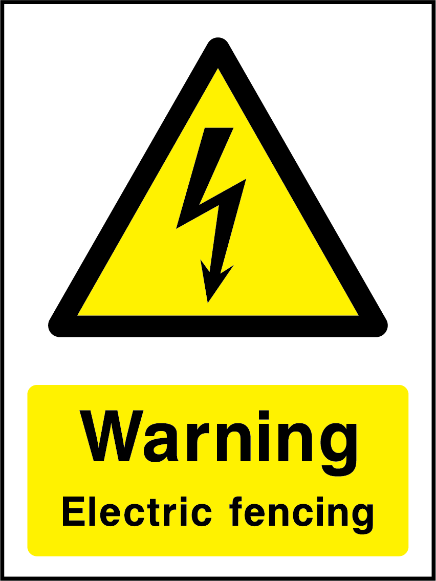 Warning electric fencing