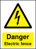 Danger electric fence