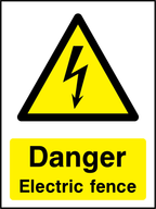 Danger electric fence