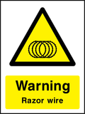 Warning razor wire