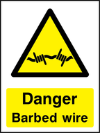 Danger barbed wire