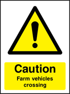 Caution farm vehicles crossing