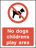 No dogs childrens play area