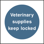 Veterinary supplies keep locked