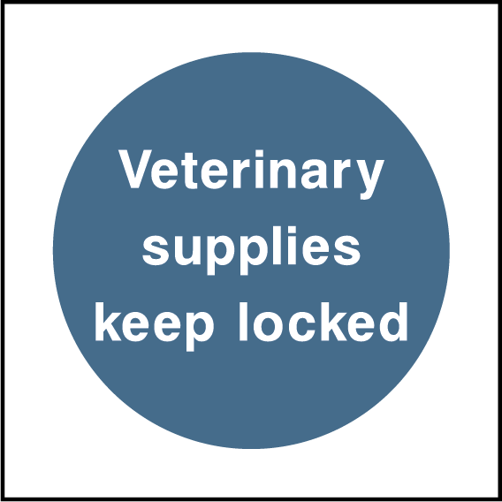 Veterinary supplies keep locked