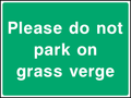 Please do not park on grass verge