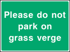 Please do not park on grass verge