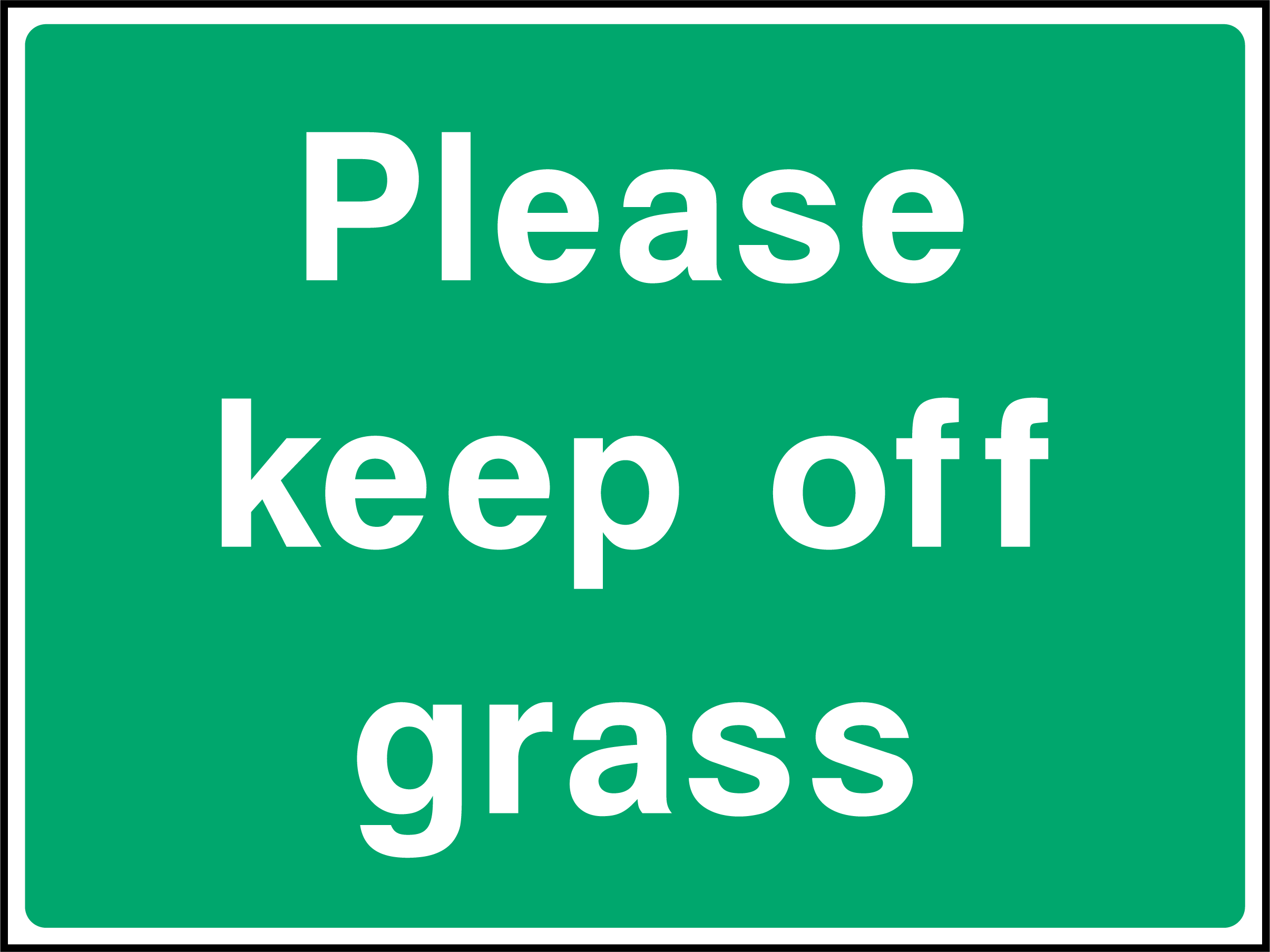 Please keep off grass