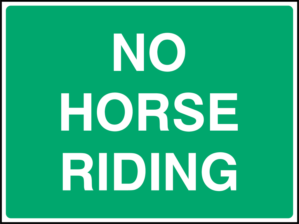 No horse riding