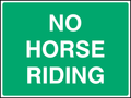 No horse riding