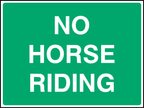 No horse riding