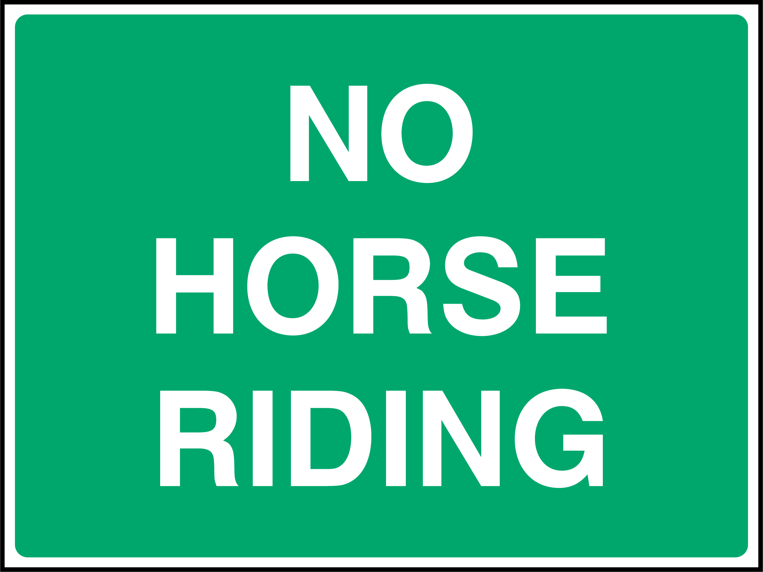 No horse riding