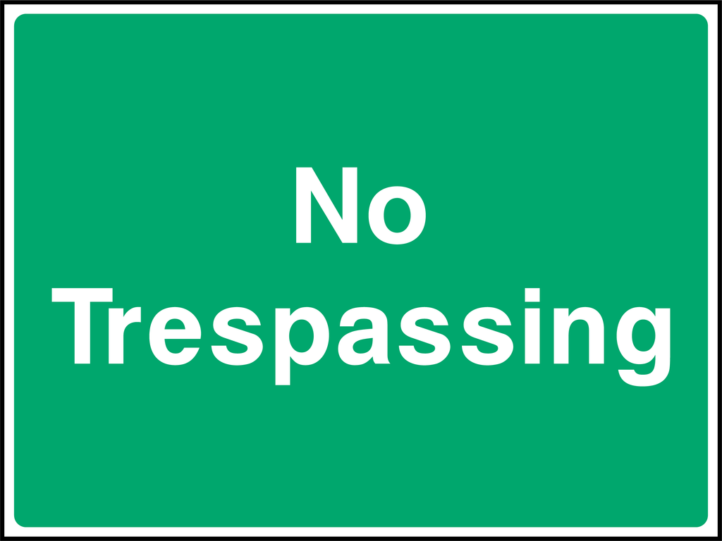 No trespassing