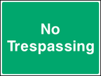 No trespassing