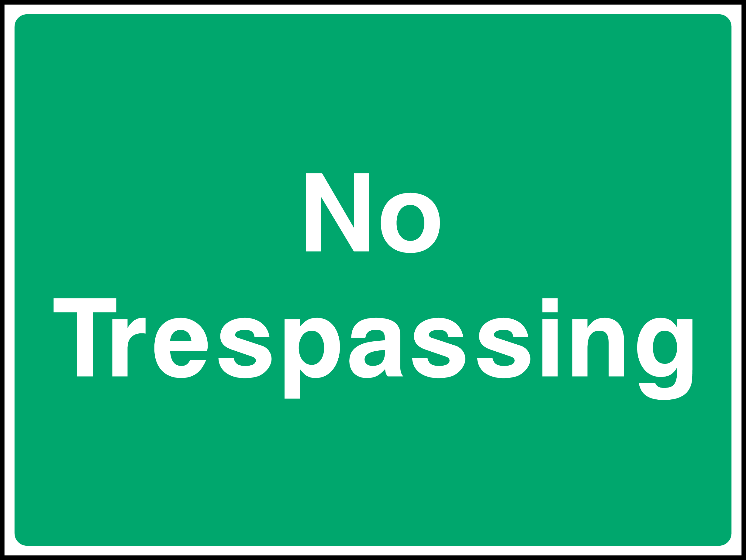 No trespassing
