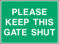 Please keep this gate shut