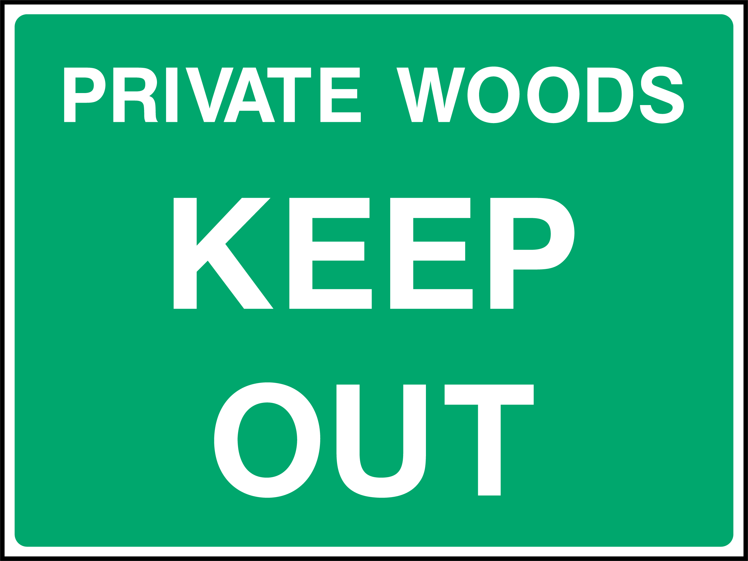 Private woods keep out