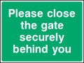 Please close the gate securely behind you