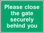 Please close the gate securely behind you