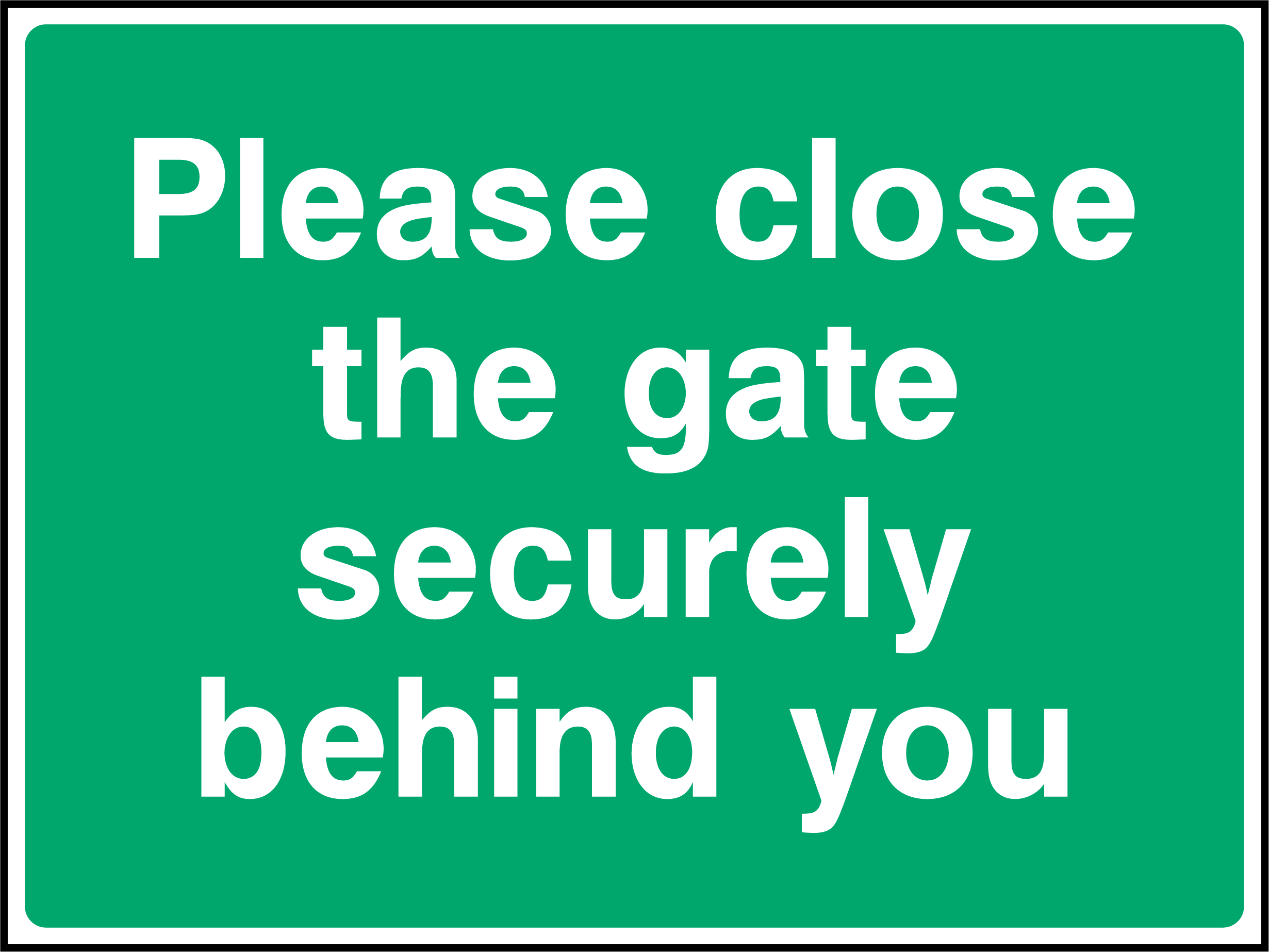 Please close the gate securely behind you