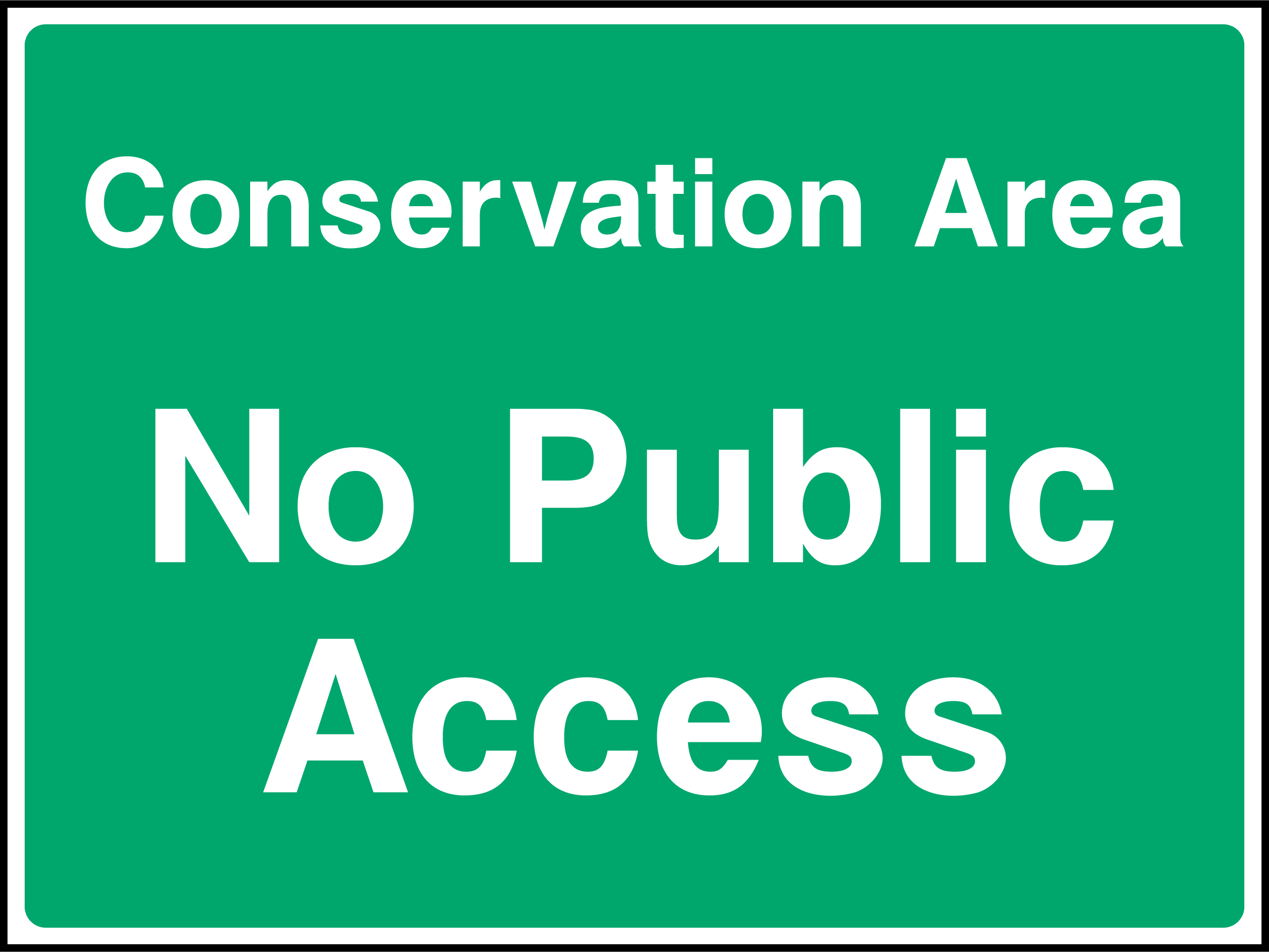 Conservation area no public access