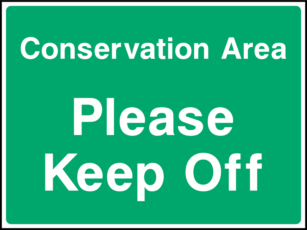 Conservation area please keep off