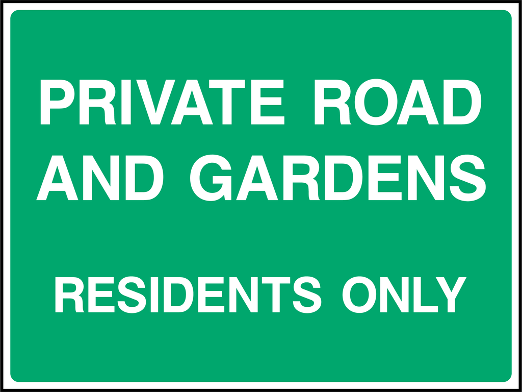 Private road and gardens residents only