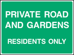 Private road and gardens residents only