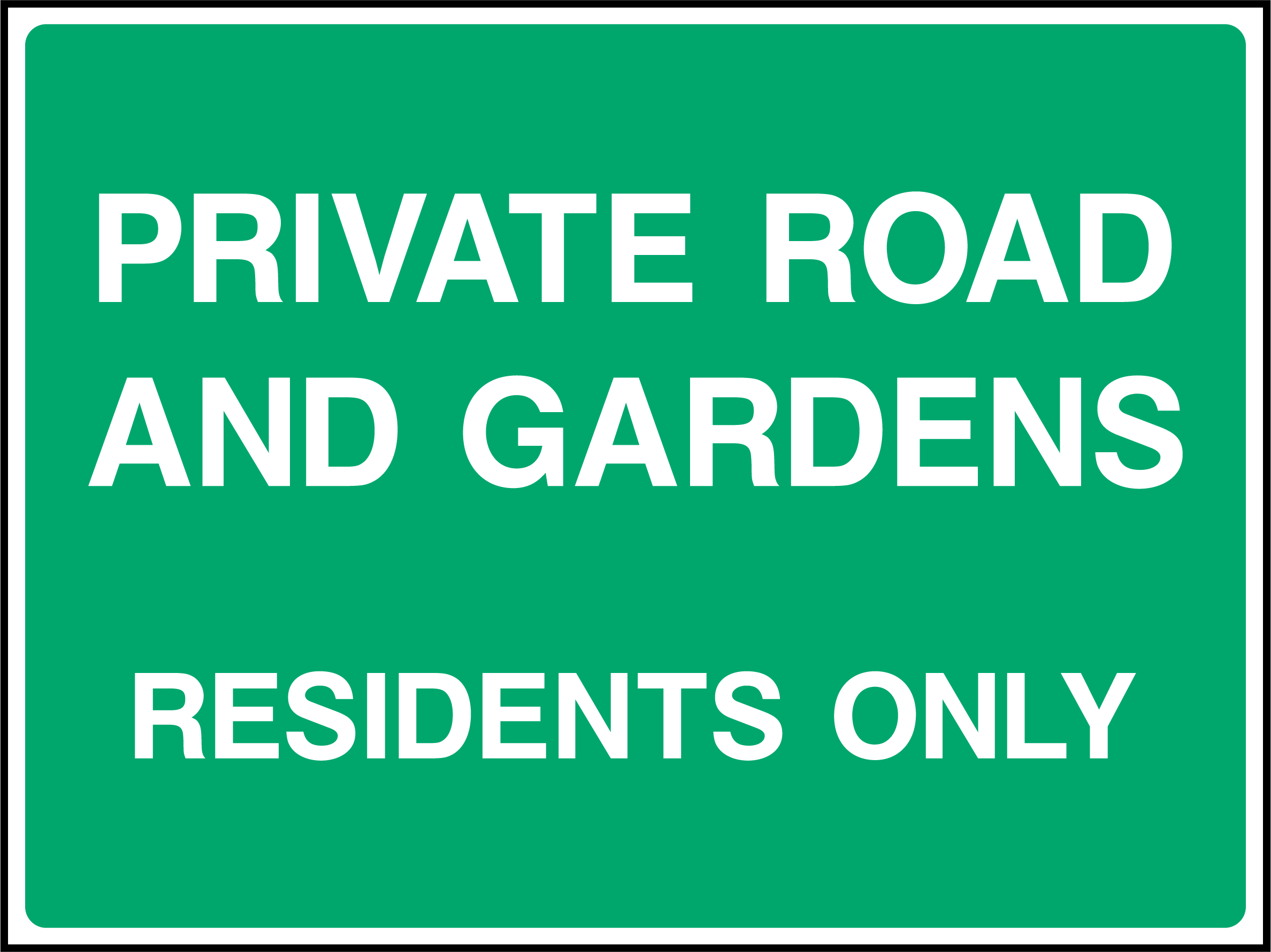 Private road and gardens residents only