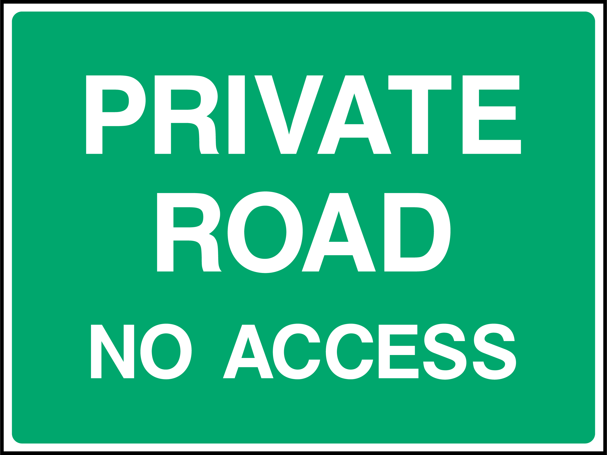 Private road no access