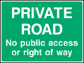 Private road no public access or right of way