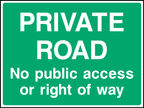 Private road no public access or right of way