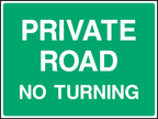 Private road no turning