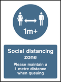 Social distancing zone (1m+)