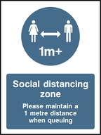 Social distancing zone (1m+)