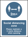 Social distancing zone (2m+)