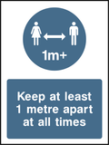 Keep at least 1m apart at all times