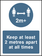 Keep at least 2m apart at all times