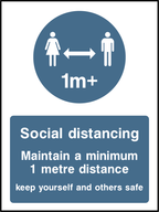 Social distancing (1m)
