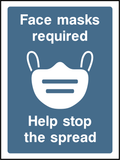 Face masks required, help stop the spread