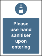 Please use hand sanitiser upon entering