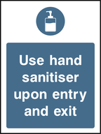 Please use hand sanitiser upon entry and exit