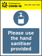 Please use hand sanitiser provided