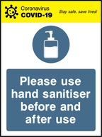 Please use hand sanitiser before and after use