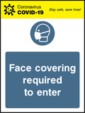Face covering required to enter