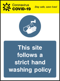 This site follows a strict hand washing policy