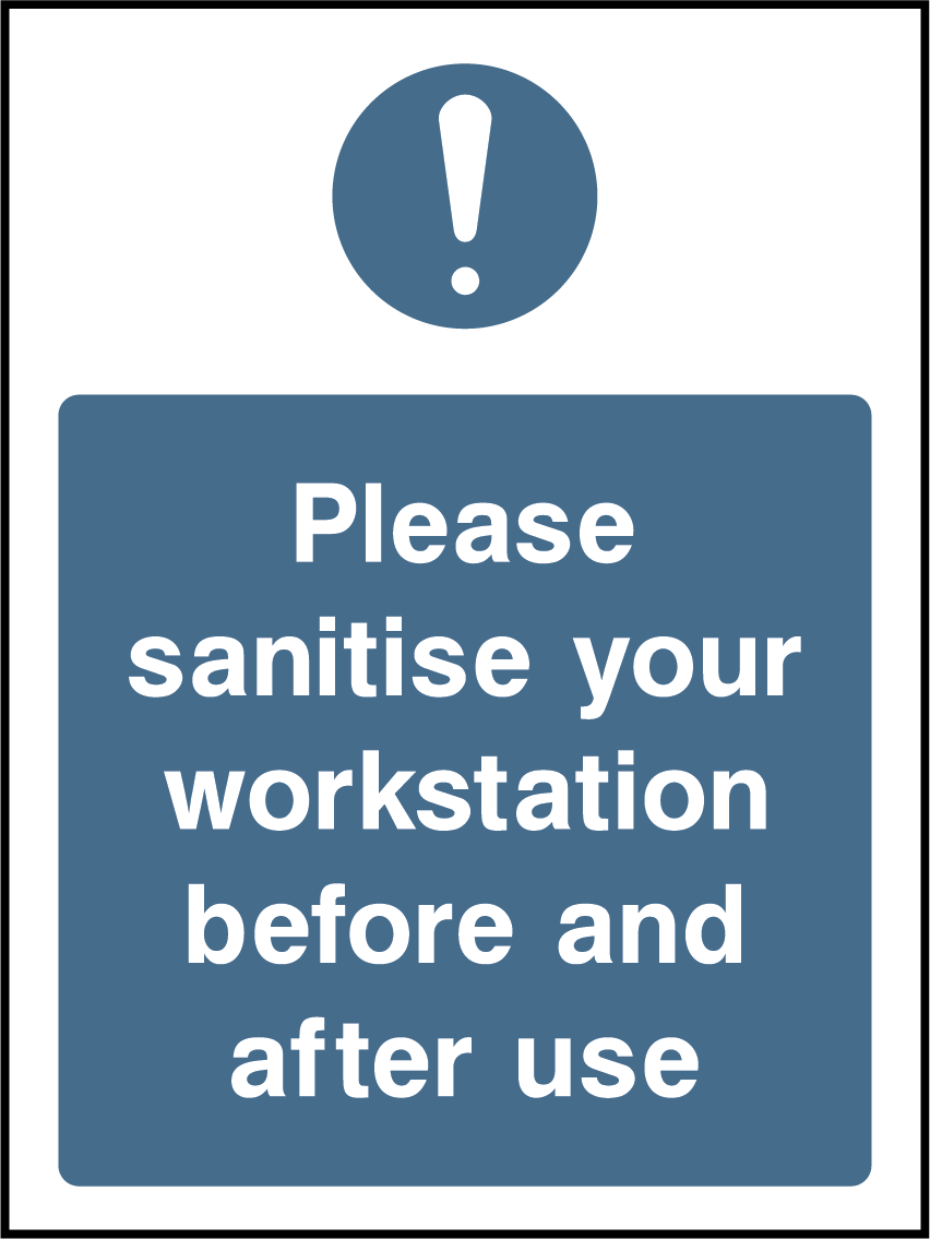 Please sanitise your work station before and after use